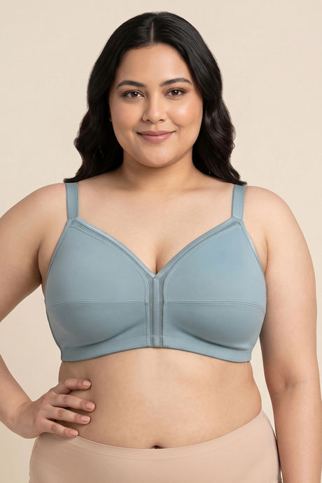 Zivame True Curv Cotton Laminated Non Wired Full Coverage Minimiser Bra - Grey Mist — image 2